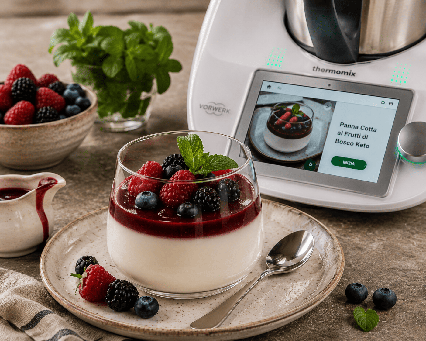 Panna Cotta ai Frutti di Bosco Keto